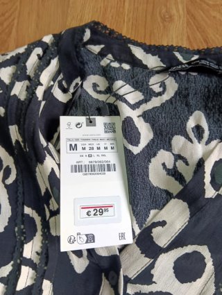 Vestido Túnica Zara Estampado Talla M