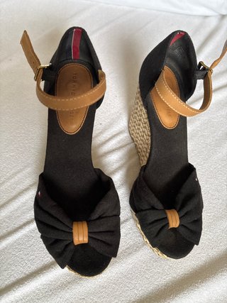 Sandalias cuña Tommy Hilfiger negras 37