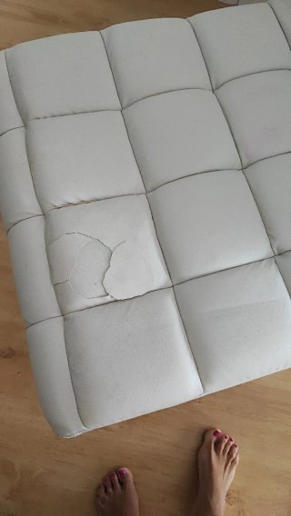 Sillón polipiel blanco