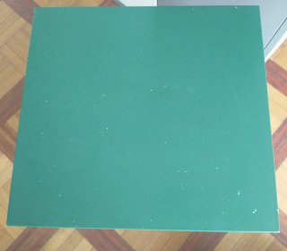 Cassettiera verde in legno 3 cassetti