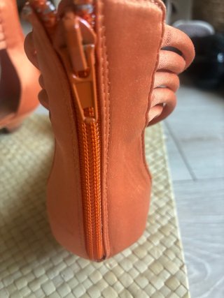 Sandalias Marypaz raso naranja