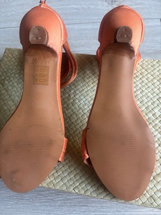 Sandalias Marypaz raso naranja