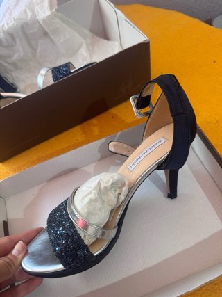 Tacones Angel Alarcón Azul y Plata