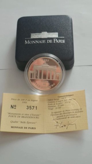 Moneda 100 Francos de plata de Francia - 15 ECU