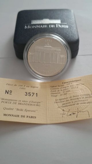 Moneda 100 Francos de plata de Francia - 15 ECU