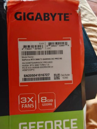 Gigabyte RTX 3060 Ti Gaming OC PRO