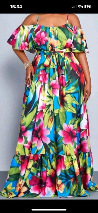 Vestido estampado floral talla 54/56 precio negoci