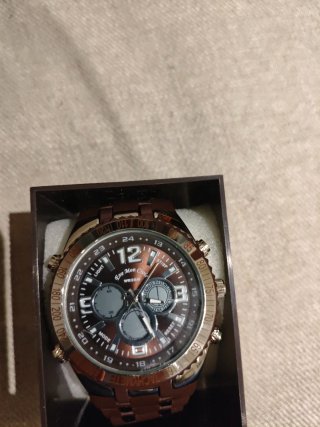 Reloj Analógico y Digital Negro/Plata