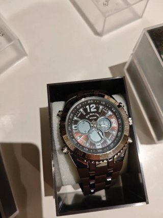 Reloj Analógico y Digital Negro/Plata