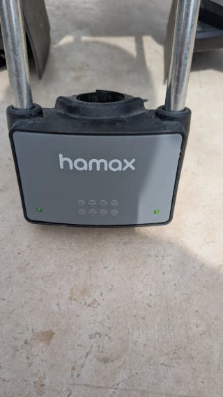 Silla portabebés Hamax Smiley roja/gris