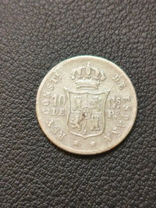 Moneda Plata Manila 10 Ctvos peso BC