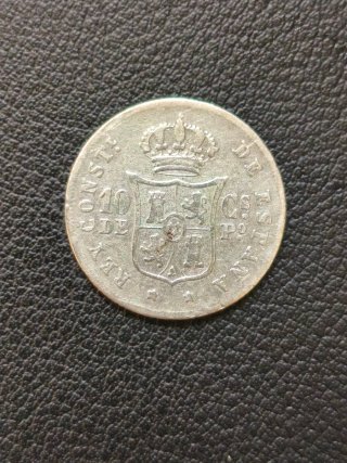 Moneda Plata Manila 10 Ctvos peso BC