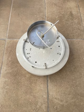 Lámpara de techo diseño blanco y plateado