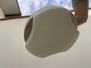 Lámpara de techo diseño blanco y plateado