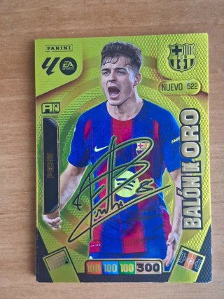 Card Panini Adrenalyn Pedri firmata n.522