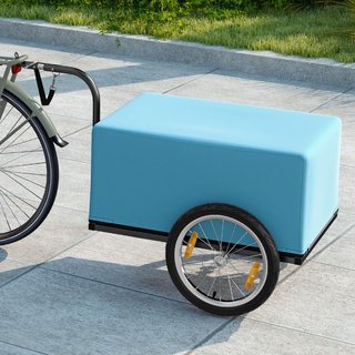 Carrito de carga para bicicleta con marco plegable