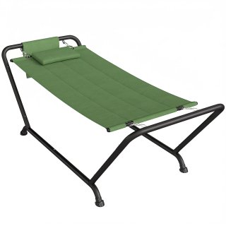 Amaca da Giardino con Supporto 237x90x92 cm Verde