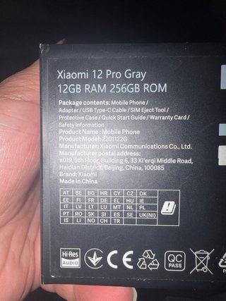 Xiaomi 12 Pro 5G 256GB con scatola e accessori