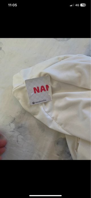 Vestido Nanai blanco manga larga fruncido
