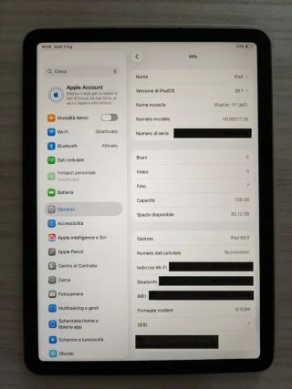 iPad Air 11 M2 128GB Wi-Fi + 5G Cellular