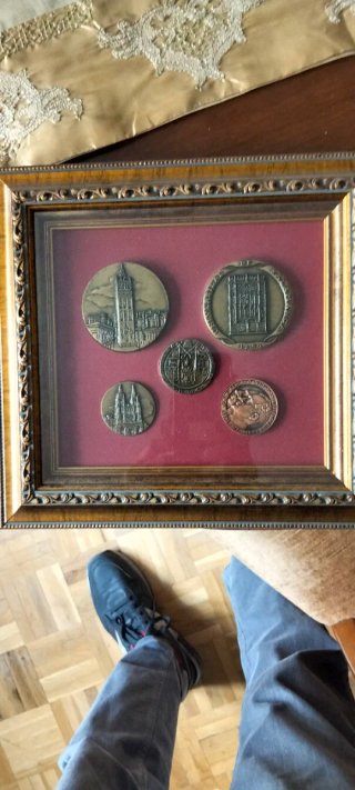 Monete commemorative città incorniciate