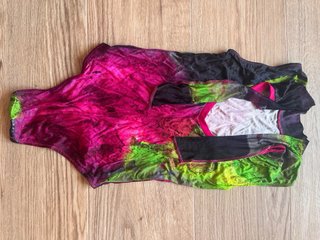 Body smanicato tie dye multicolor