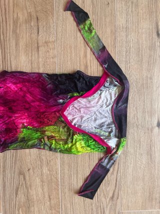 Body smanicato tie dye multicolor