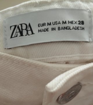 Falda vaquera blanca Zara