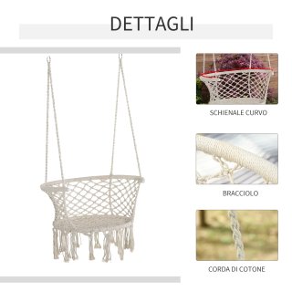 Amaca da Giardino in Stile Boho Chic Sedia Sospesa