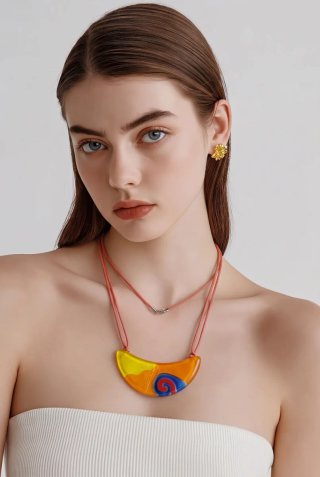 Colgante de cristal multicolor