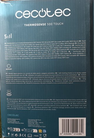 Hervidor Cecotec Thermosense 500 Touch