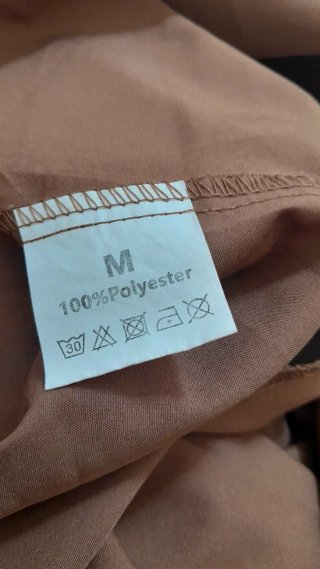 Gonna maxi poliestere marrone
