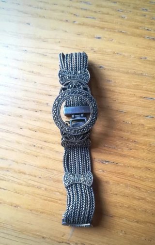 Cadena de rellotge de plata.