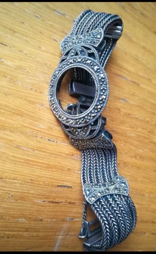 Cadena de rellotge de plata.