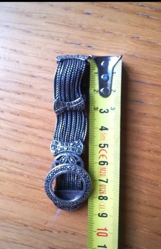 Cadena de rellotge de plata.