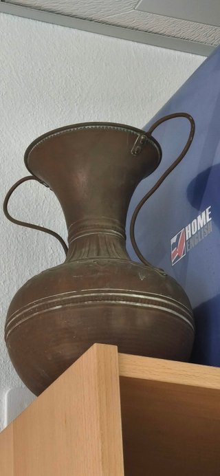 Jarrón de latón años 80
