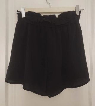 Pantalón corto ancho verano mujer negro