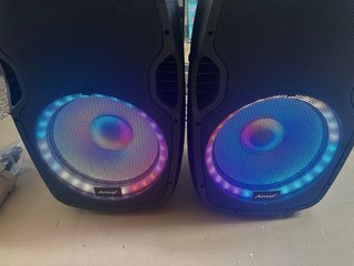 Pareja Altavoces Audibax Party 215 LED + Soportes