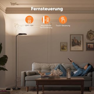 Lámpara de pie LED regulable 36W mando