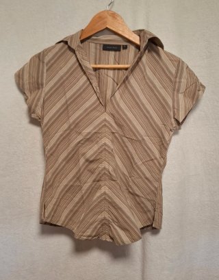 Blusa rayada marrón