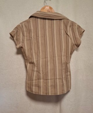 Blusa rayada marrón
