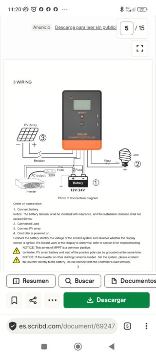 Controlador Carga Solar MPPT POW-Keeper1220