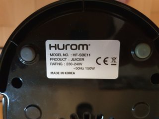 Licuadora Hurom SLOW JUICER Falta Empujador