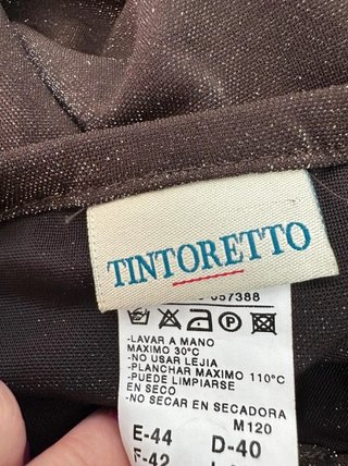 Falda Tintoretto Marrón y Dorada