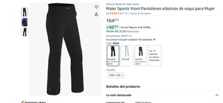 Pantalones de esquí Maier Sports Vroni elásticos