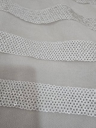 Gonna bianca vintage con paillettes