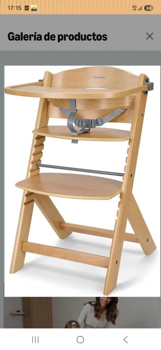 Trona infantil de madera Kinderkraft