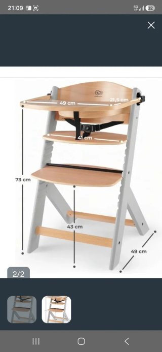 Trona infantil de madera Kinderkraft