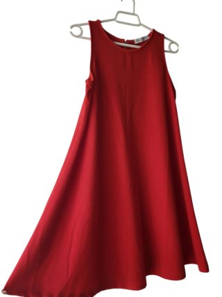 Vestido rojo sin mangas
