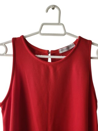 Vestido rojo sin mangas